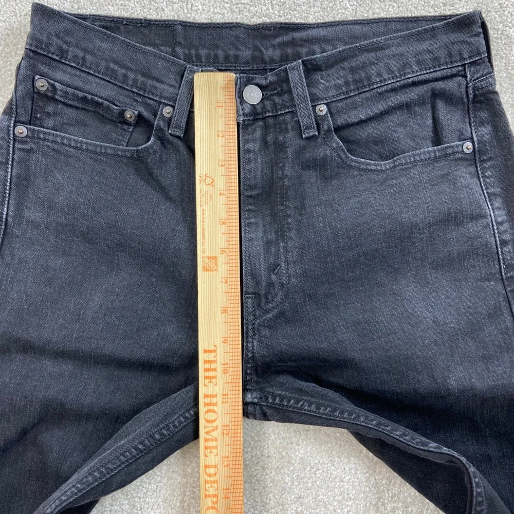 Levis 505 Regular Fit Jeans Mens 32 Black Straight Leg Denim